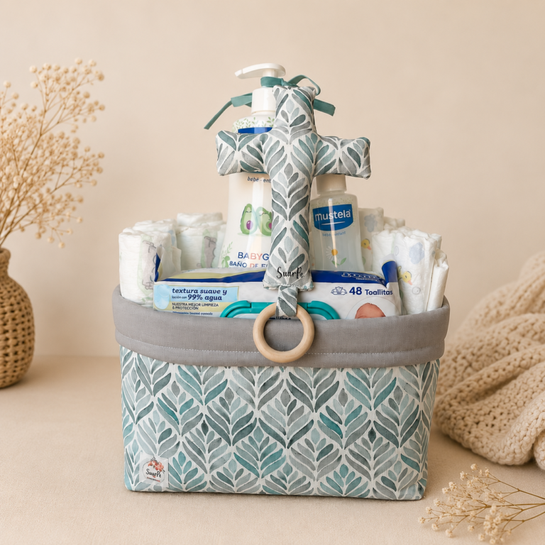 Cesta Esperanza Mustela | Cesta de pañales personalizada | Suarpe Creaciones