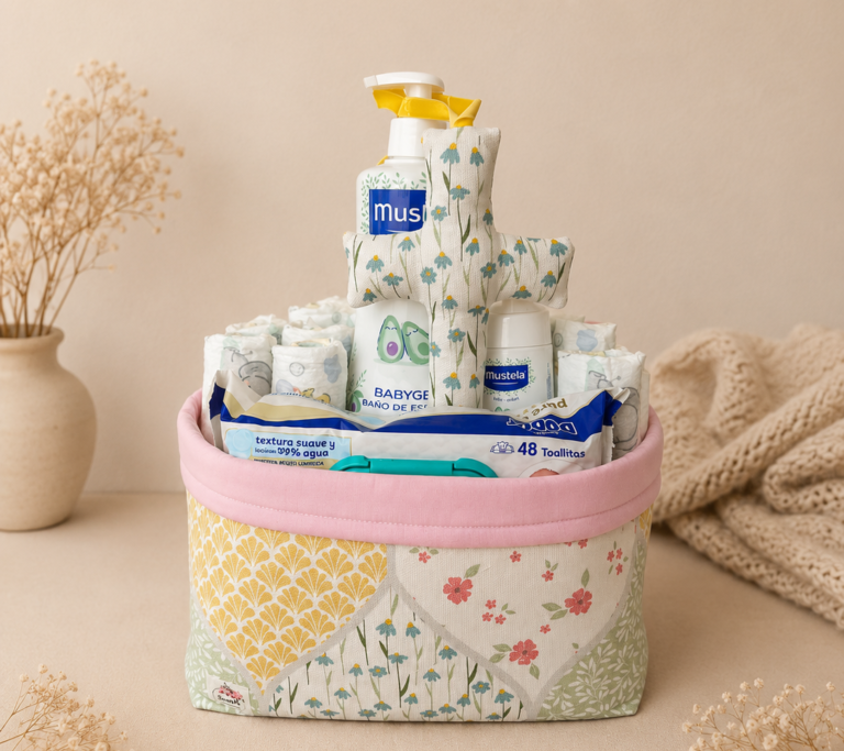 Cesta Primavera Mustela | Cesta de pañales personalizada | Suarpe Creaciones